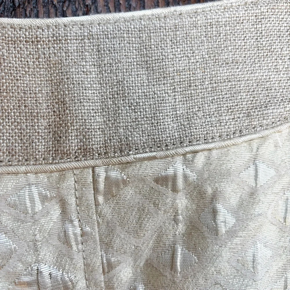 TORY BURCH Cream Patterned Sleeveless Dress